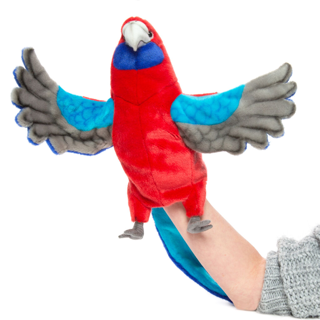 Crimson Rosella Hand Puppet - 50 cm by Hansa Creation (Coming 01.11.24)