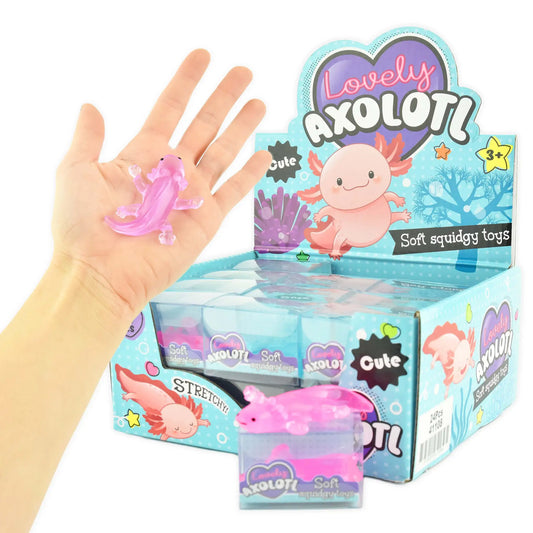Lovely Axolotl – myk, stretchy squishy (assorterte farger)
