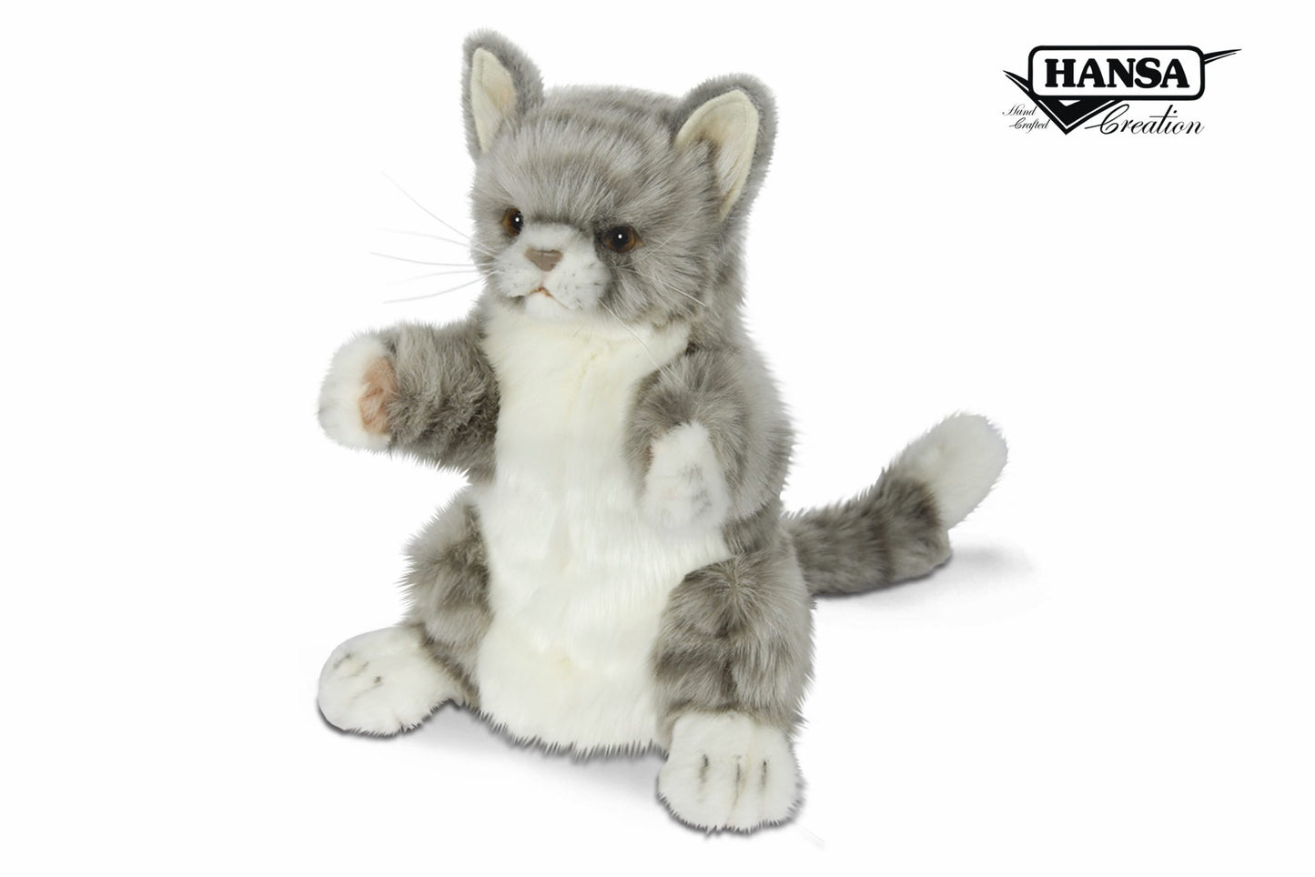 Cat Jacquard Hand Puppet - 30 cm by Hansa Creation (Coming 01.11.24)