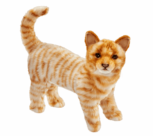 Oransje katt kosedyr 25 cm – stående | Hansa Creation