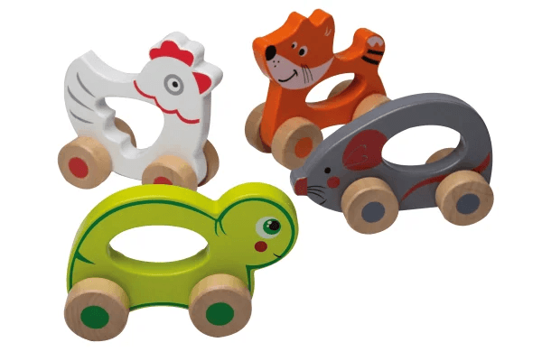 Jouéco® - Rolling animals 4 assorted - Bamsedyra