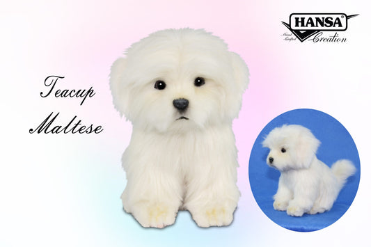 Hansa Creation Maltese Tea Cup Dog Plush - 15 cm Coming 01.11.24