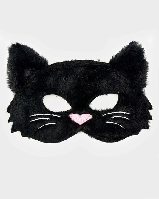 Svart fluffy kattemaske – one size | Den Gode Fen
