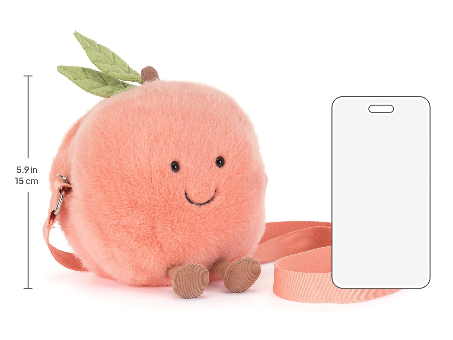 Jellycat | Amuseables Peach Shoulder Bag | Fersken | ca. 20 cm