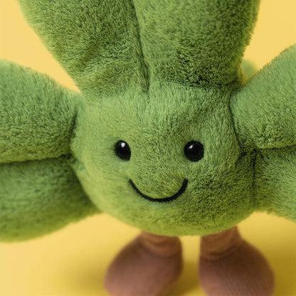 Jellycat | Amuseables Siofra Shamrock | Grønn | Medium Side View - Bamsedyra AS