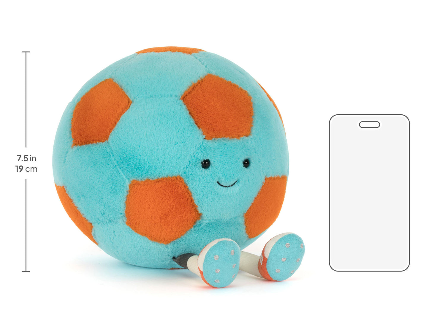 Jellycat | Amuseables Football | Blå og Oransje | 27 cm