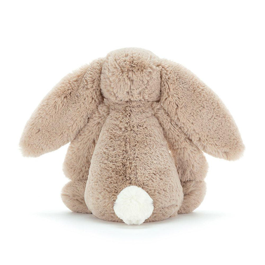 Nærbilde av Jellycat Bashful Bunny – broderte øyne og mildt, vennlig uttrykk