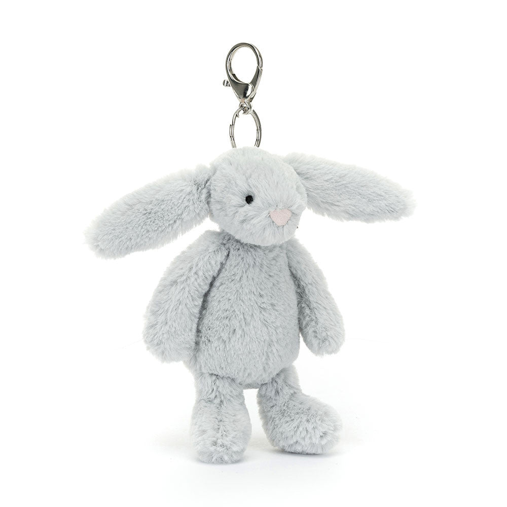 Bashful Silver Bunny Bag Charm – veskepynt 18 cm | Jellycat