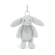 Bashful Silver Bunny Bag Charm – veskepynt 18 cm | Jellycat