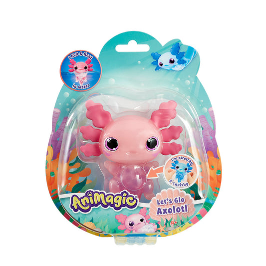 Animagic Let’s Glo Axolotl – lysende vannleke (blå/rosa)