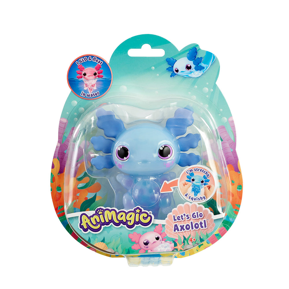 Animagic Let’s Glo Axolotl – lysende vannleke (blå/rosa)