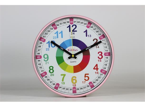 Kiddus Wall Clock Pink - Bamsedyra