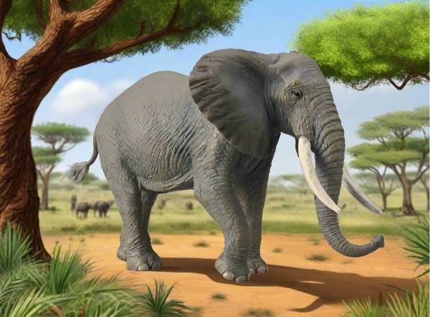 Collecta XL African Elephant Figure - Realistic Detail for Wildlife Enthusiasts | Enhance Your Collection Today! - Bamsedyra