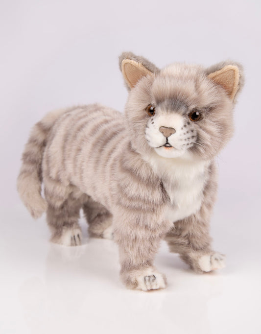 Katt kosedyr grå stående 25 cm | Hansa Creation