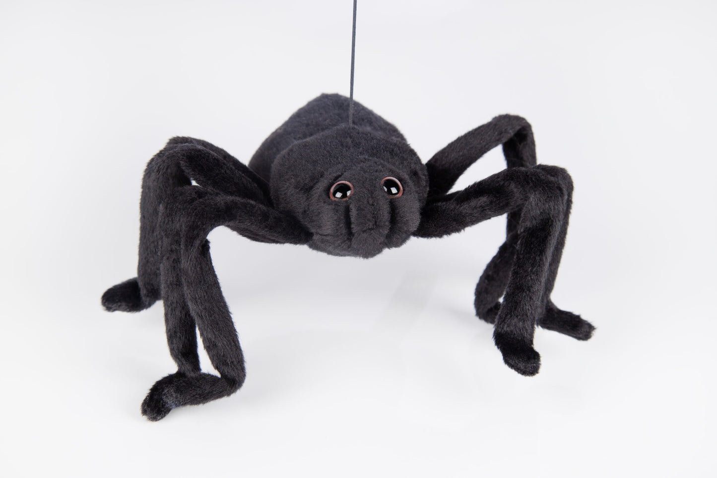 Hansa Creation | Spider Black Widow | Sort | 25 cm Side View - Bamsedyra AS