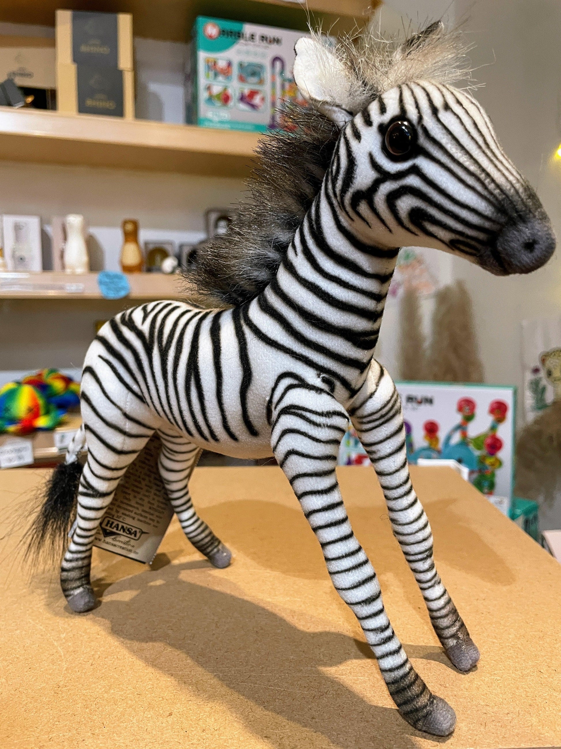 Hansa Creation Zebra Plush Toy - Striking and Lifelike Stuffed Animal - Bamsedyra