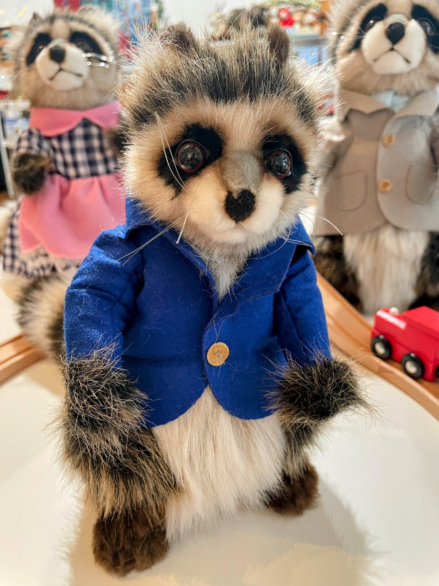 Hansa Creation Raccoon Boy with Clothes - Playful and Lifelike Plush Toy - Bamsedyra