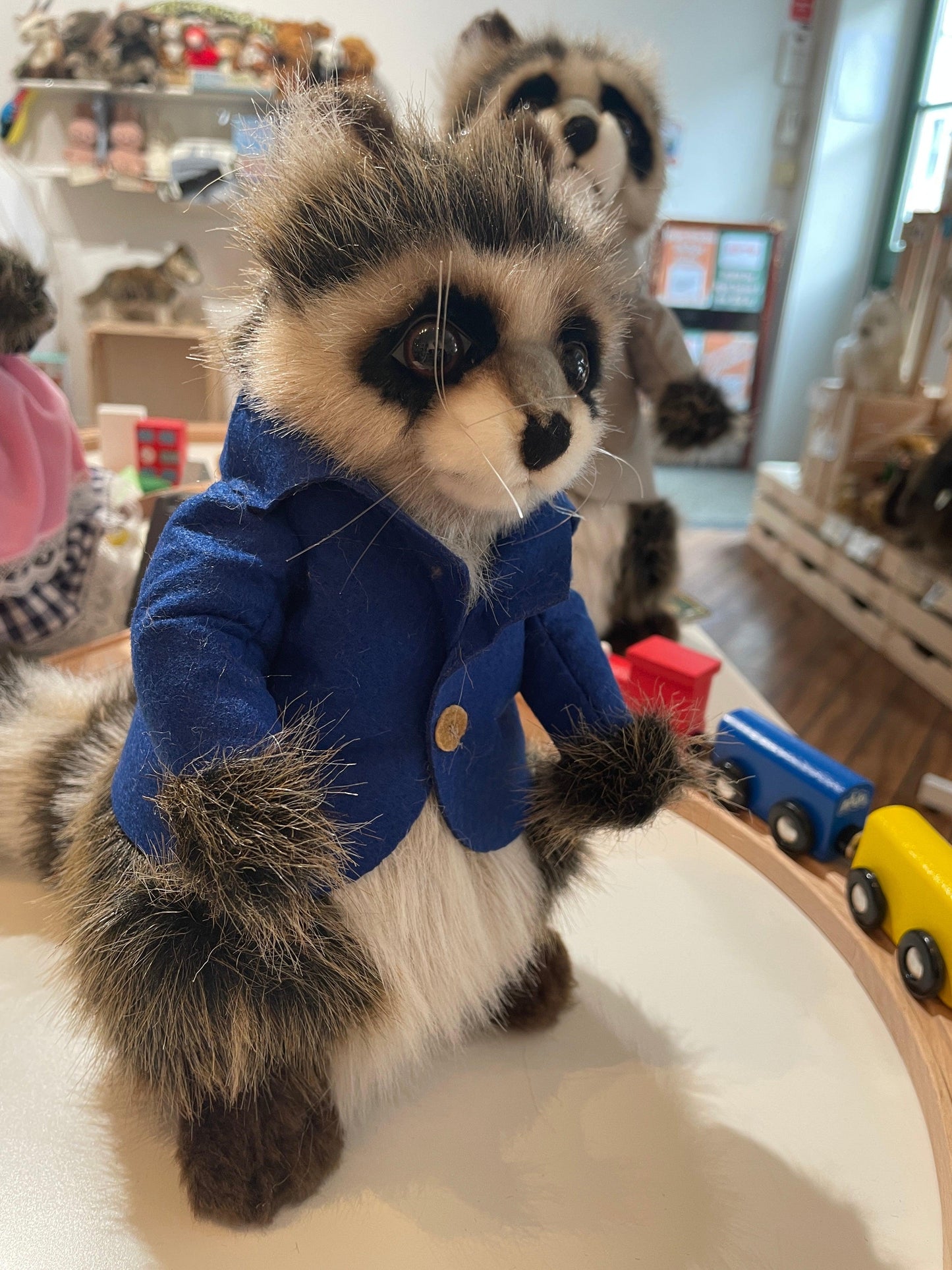 Hansa Creation Raccoon Boy with Clothes - Playful and Lifelike Plush Toy - Bamsedyra