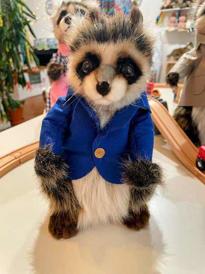 Hansa Creation Raccoon Boy with Clothes - Playful and Lifelike Plush Toy - Bamsedyra