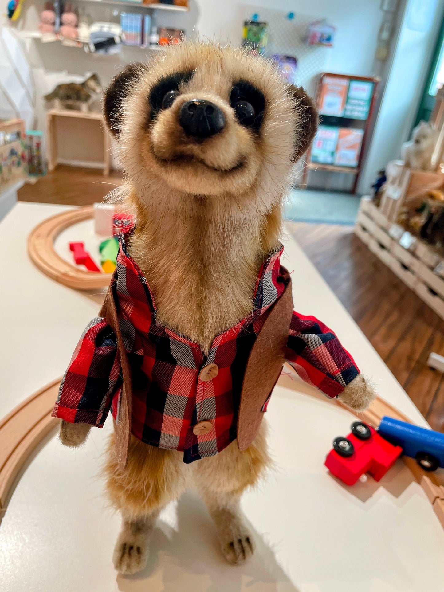 Hansa Creation Meerkat Dad with Clothes Plush Toy - Charming and Lifelike Stuffed Animal - Bamsedyra