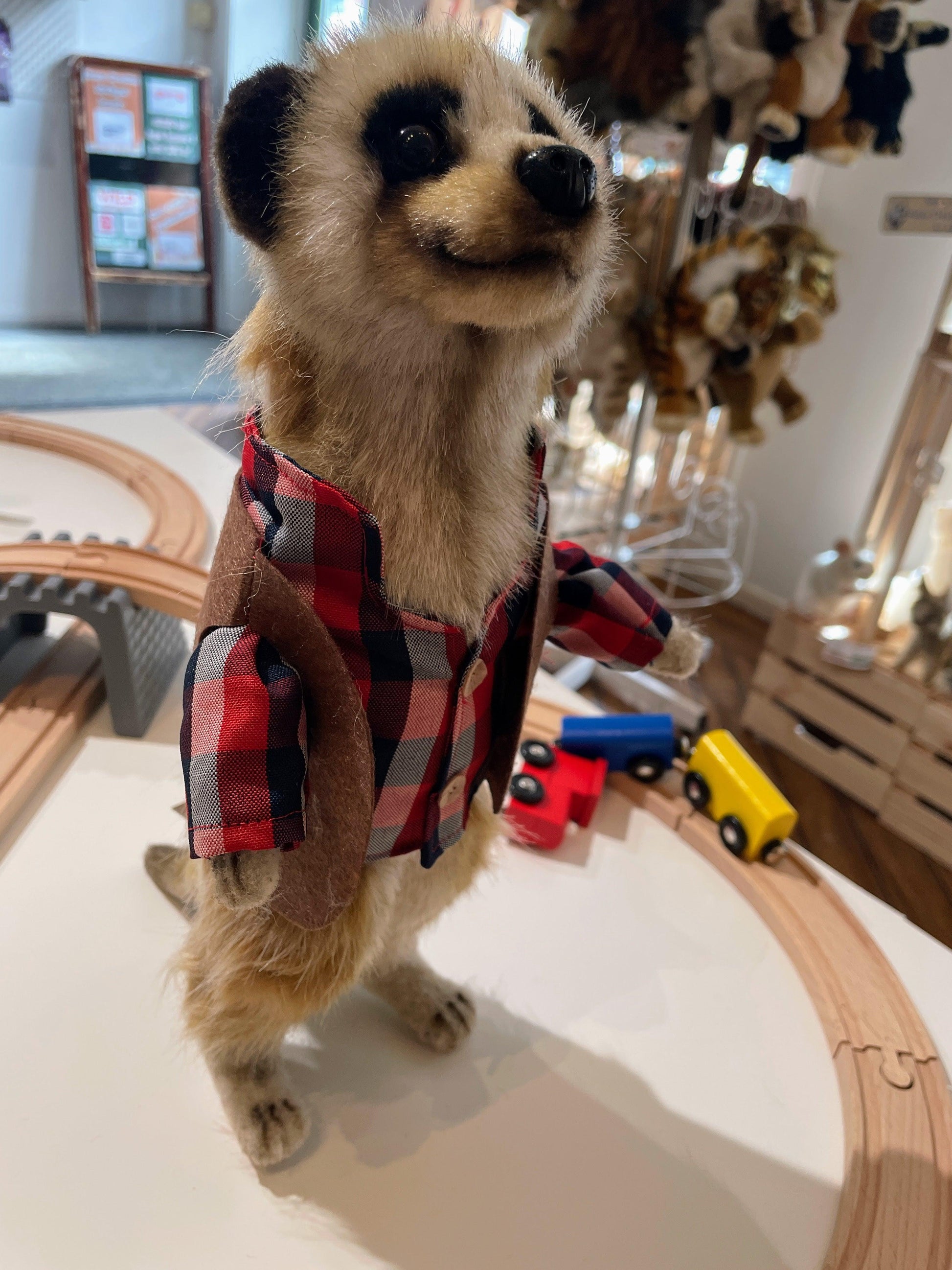 Hansa Creation Meerkat Dad with Clothes Plush Toy - Charming and Lifelike Stuffed Animal - Bamsedyra