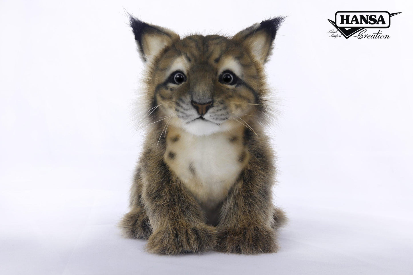 Hansa Creation Lynx Cub Plush Toy - Playful and Lifelike Stuffed Animal - Bamsedyra