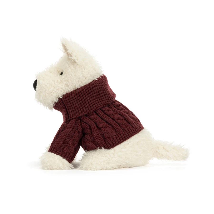 Munro Scottie Dog Winter Jumper 25 cm | Jellycat