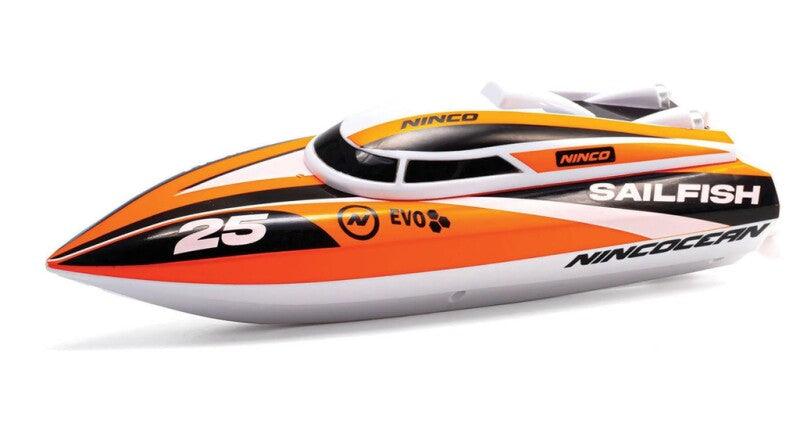 NINCO R/C Sailfish Remote Control Boat: High-Speed Adventure on Water – 24cm - Bamsedyra