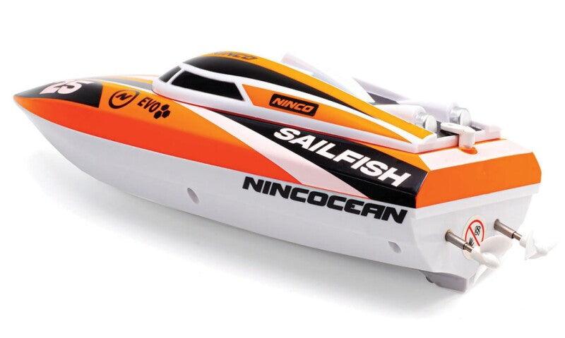 NINCO R/C Sailfish Remote Control Boat: High-Speed Adventure on Water – 24cm - Bamsedyra