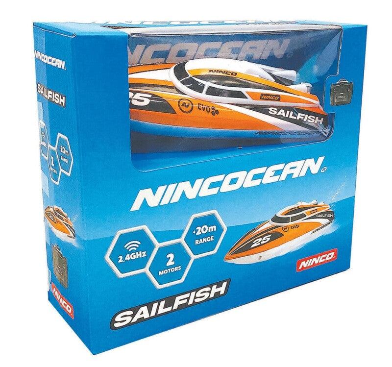 NINCO R/C Sailfish Remote Control Boat: High-Speed Adventure on Water – 24cm - Bamsedyra