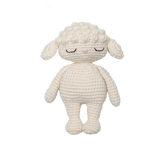 Heklet mini lam – Lamb (krem) | Patti Oslo