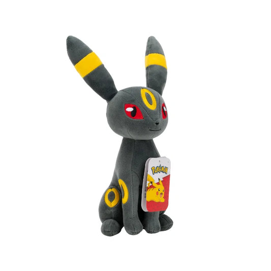 Pokémon Umbreon plysj kosedyr 20 cm – sort Umbreon med gule ringer på ørene og kroppen