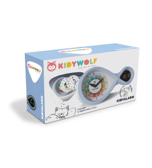 Kidywolf Kidyalarm Educational Alarm Clock - Blue