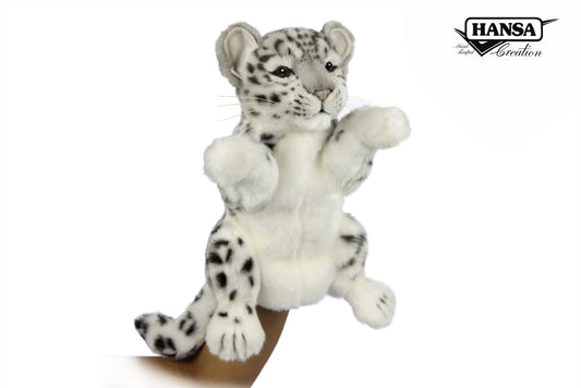 Snow Leopard Hand Puppet - 32 cm by Hansa Creation (Coming 01.11.24)