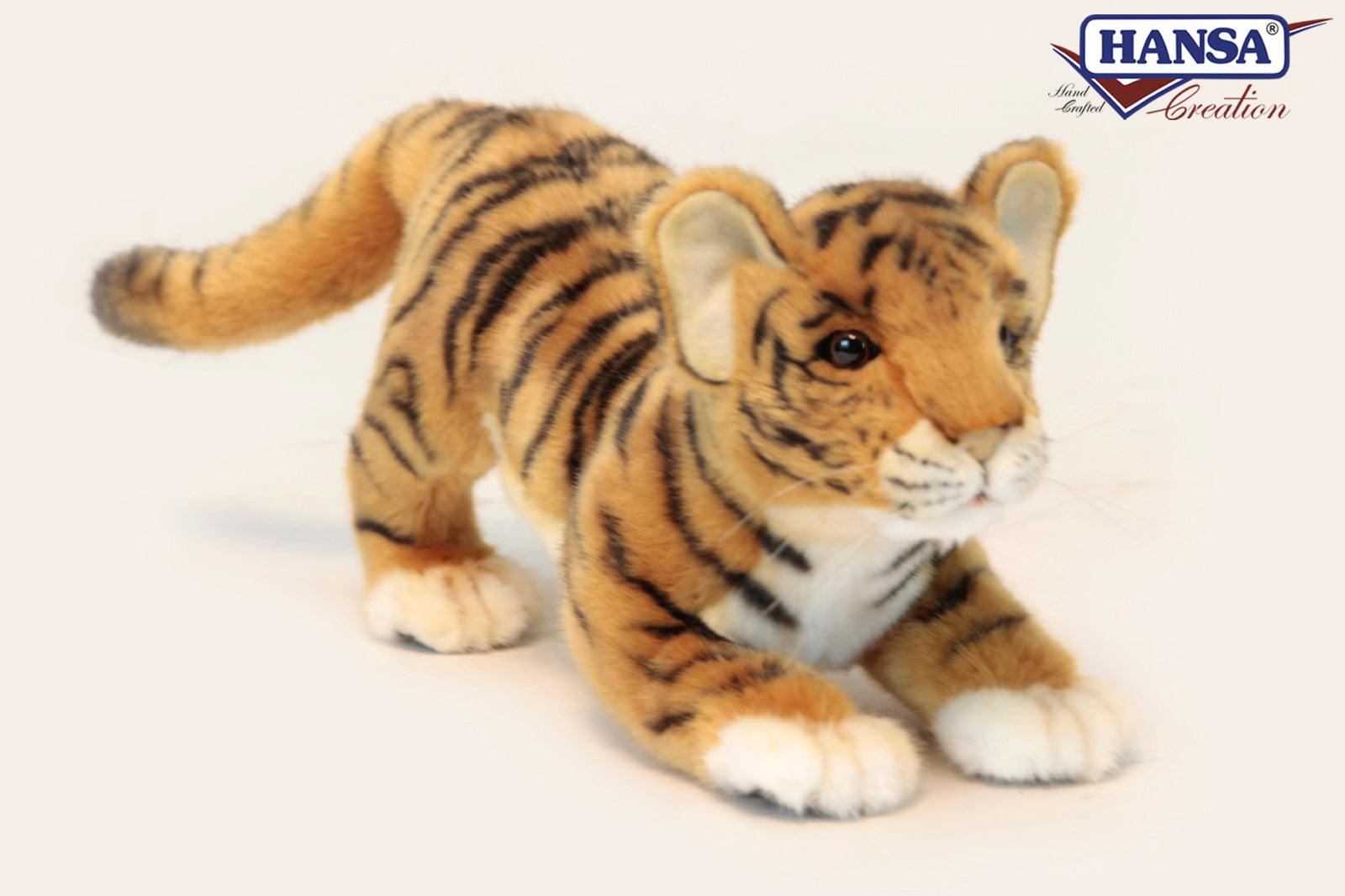 Hansa Creation Prowling Rust Tiger Plush Toy - Realistic and Striking Stuffed Animal - Bamsedyra