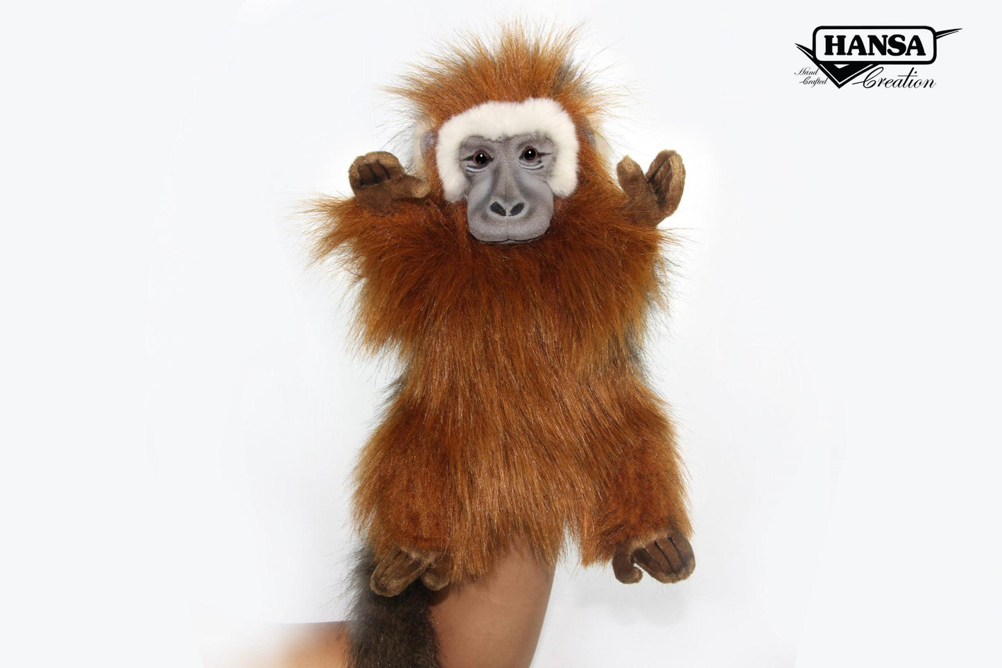 Hansa Creation Titi Monkey Hand Puppet - Interactive and Lifelike Plush Toy - Bamsedyra