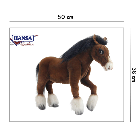 Hansa Creation Clydesdale Horse Plush Toy - Majestic and Lifelike Stuffed Animal - Bamsedyra