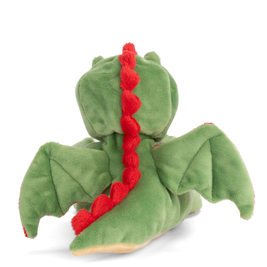 Ziggy Dragon bamse med røde vinger sett bakfra