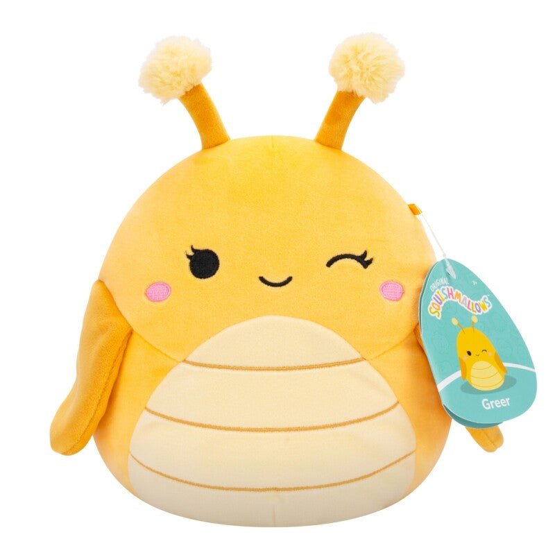 Available Now: Squishmallows 19cm Greer Grasshopper - Bamsedyra