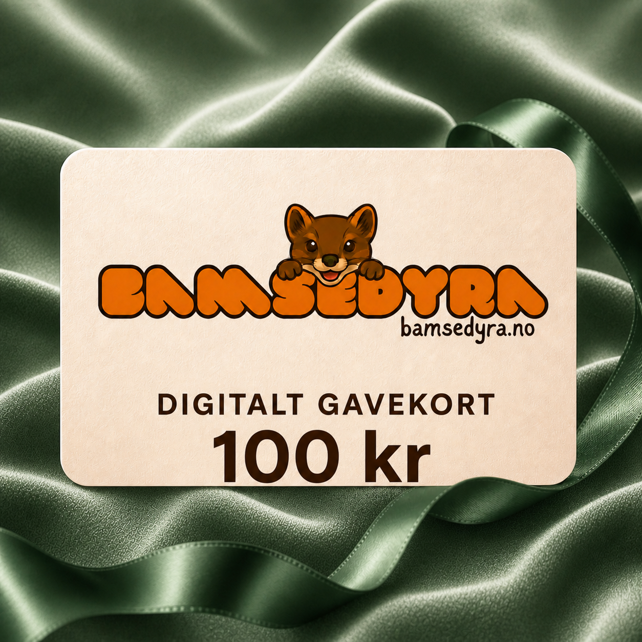 Digitalt gavekort fra Bamsedyra på 100 kr