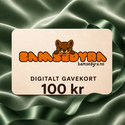 Digitalt gavekort fra Bamsedyra på 100 kr