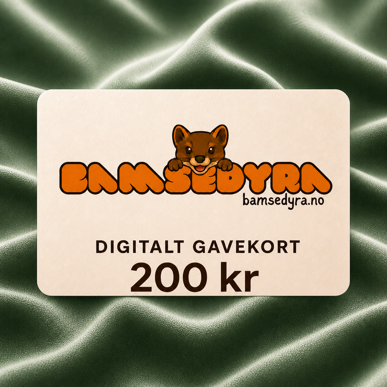 Digitalt gavekort fra Bamsedyra på 200 kr