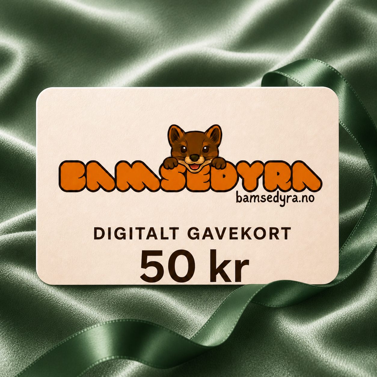 Digitalt gavekort fra Bamsedyra på 50 kr