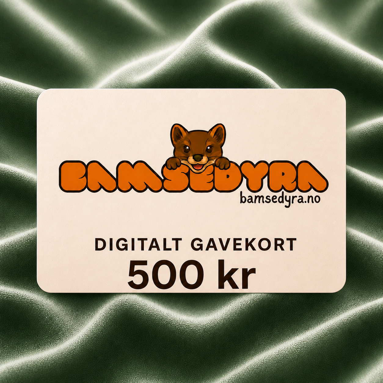 Digitalt gavekort fra Bamsedyra på 500 kr