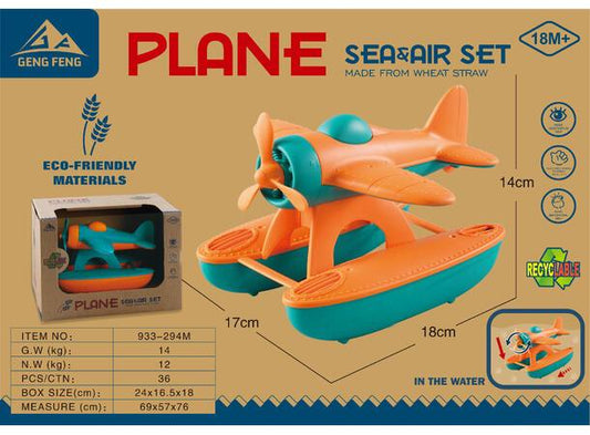 Bioplastic Seaplane - Available in Green or Orange - Bamsedyra