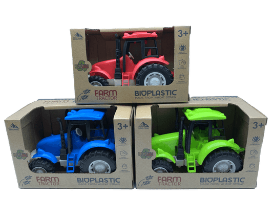 Bioplastic Tractors - Available in Red, Green, or Blue - Bamsedyra