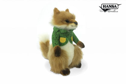 Charming Hansa Creation Fox Boy Plush Toy with Clothes - Realistic and Adorable Fox Stuffed Animal - Bamsedyra