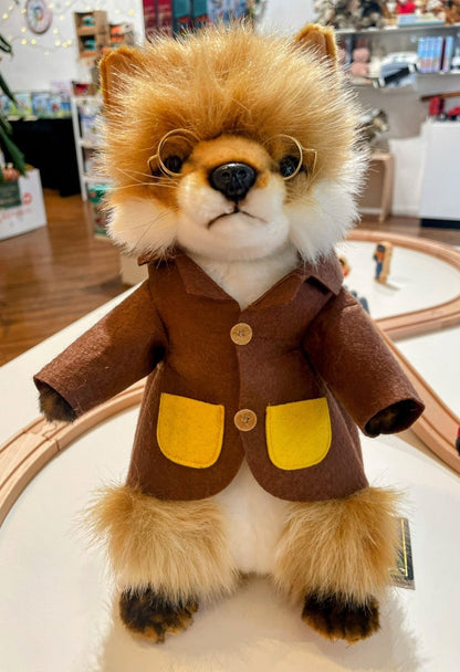 Charming Hansa Creation Fox Dad Plush Toy with Clothes - Realistic and Adorable Fox Stuffed Animal - Bamsedyra