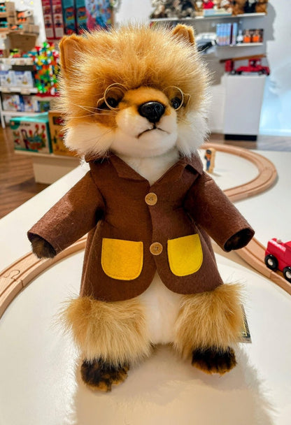 Charming Hansa Creation Fox Dad Plush Toy with Clothes - Realistic and Adorable Fox Stuffed Animal - Bamsedyra