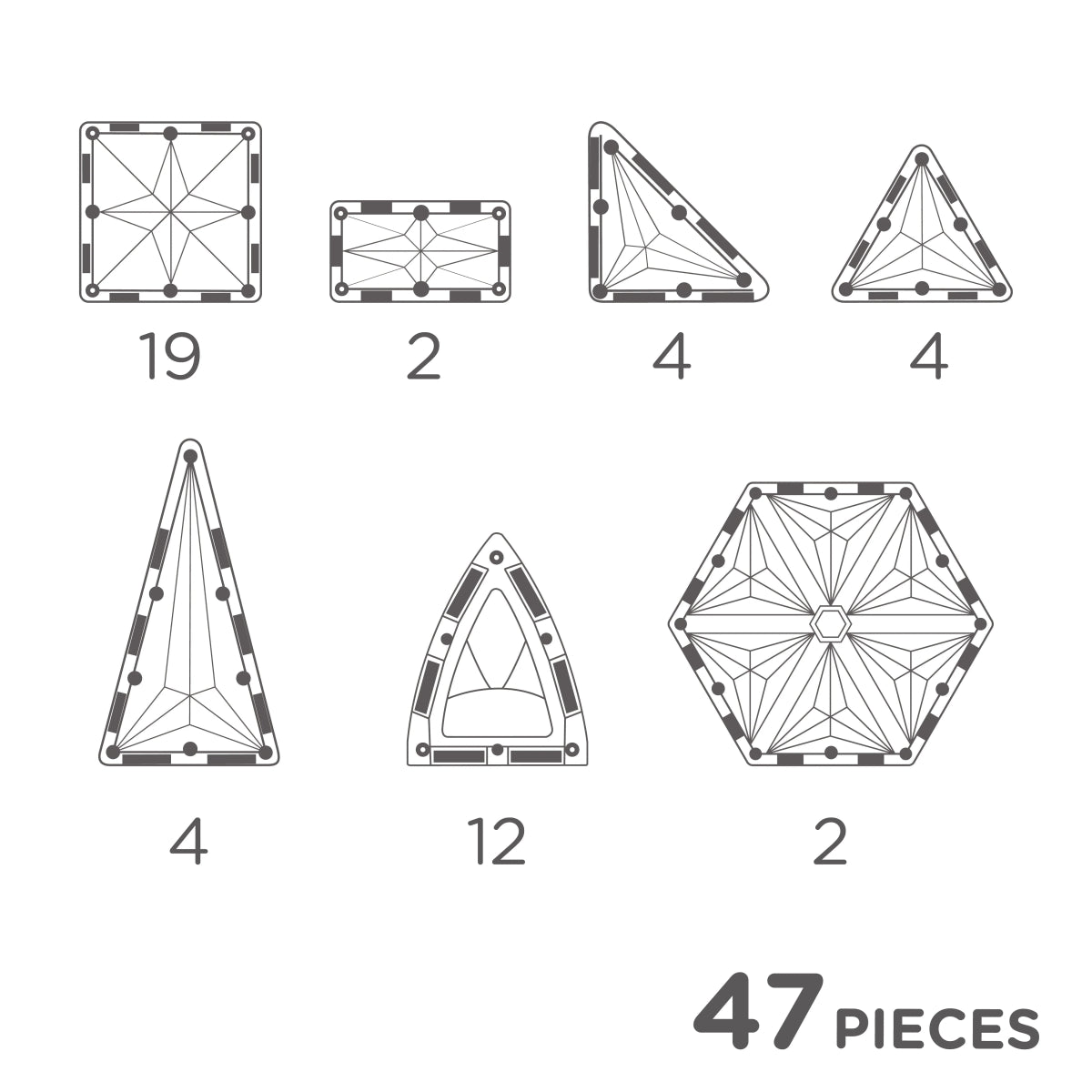 Cleverclixx Curved Dome Pack Intense – 47 Pieces - Bamsedyra